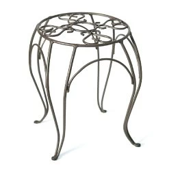 Panacea Cameo Round Brown Plant Stand 55cm