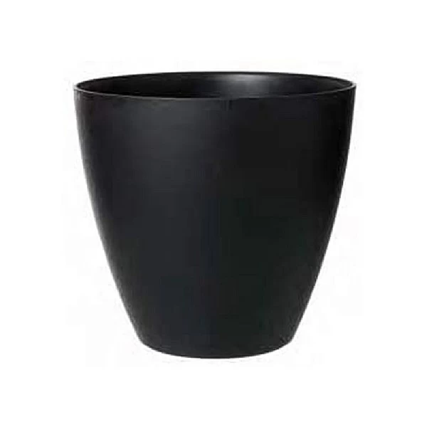 Stewart Garden 53cm Basalt Tall Round Planter - Black 2 Stewart Garden 53cm Basalt Tall Round Planter - Black - Image 2