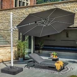 Hartman Pacific 3m Round Cantilever Parasol - Dark Grey
