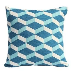 Bramblecrest Turquoise Cubic Square Scatter Cushion