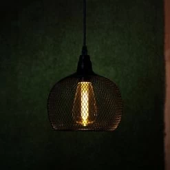 Noma Black Mesh Chloe Pendant With Bulb