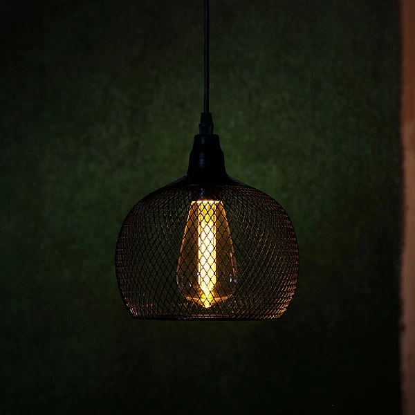 Noma Black Mesh Chloe Pendant With Bulb 1 Noma Black Mesh Chloe Pendant With Bulb