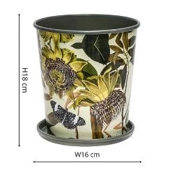 Kew Botanical Retreat Planter With Saucer 16cm -Garden Sphere Deals Store 1227745 3