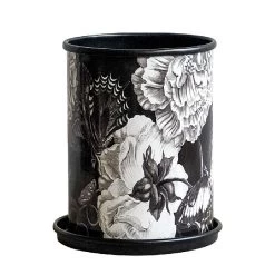 Kew Eclectic Orangery Noir Planter With Saucer 13cm