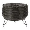 KOOPMAN Anthracite Basket Planter With Legs 23cm