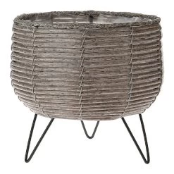 KOOPMAN Taupe Basket Planter With Legs 20cm