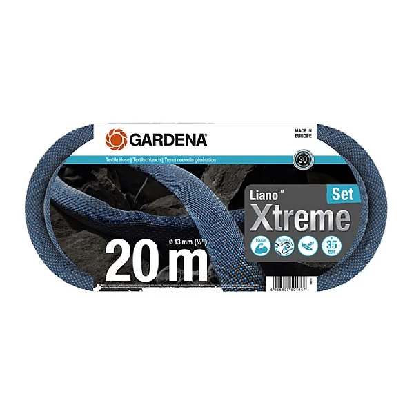 Gardena Textile Hose Liano™ Xtreme 20m Set 1 Gardena Textile Hose Liano™ Xtreme 20m Set