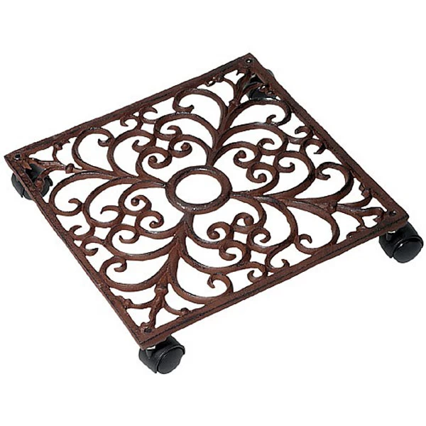 Fallen Fruits Classic Square Cast Iron Plant Trolley 1 Fallen Fruits Classic Square Cast Iron Plant Trolley