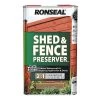 Ronseal Shed & Fence Preserver Light Brown 5L