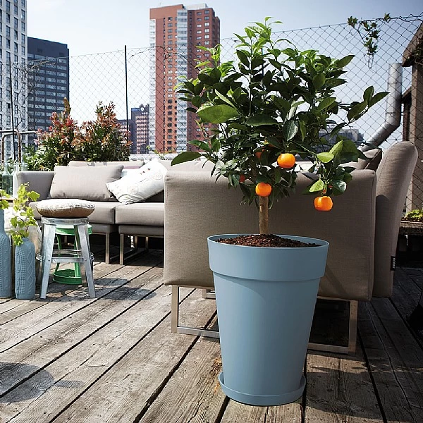 Elho Loft Urban High Round Pot 35cm - Various Colours 2 Elho Loft Urban High Round Pot 35cm - Various Colours - Image 2