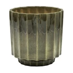 Ivyline Lugano Scalloped Reactive Pot Cover Green (Various Sizes)